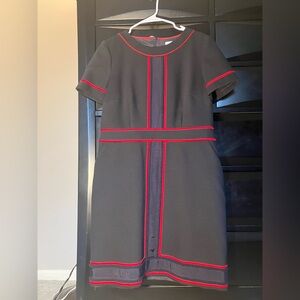 Boden Navy Mini Dress with Red Trim